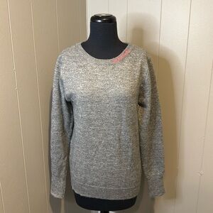 Lea & Viola Women’s Small Crewneck Long Sleeve Sweater Mama Embroidered Neckline